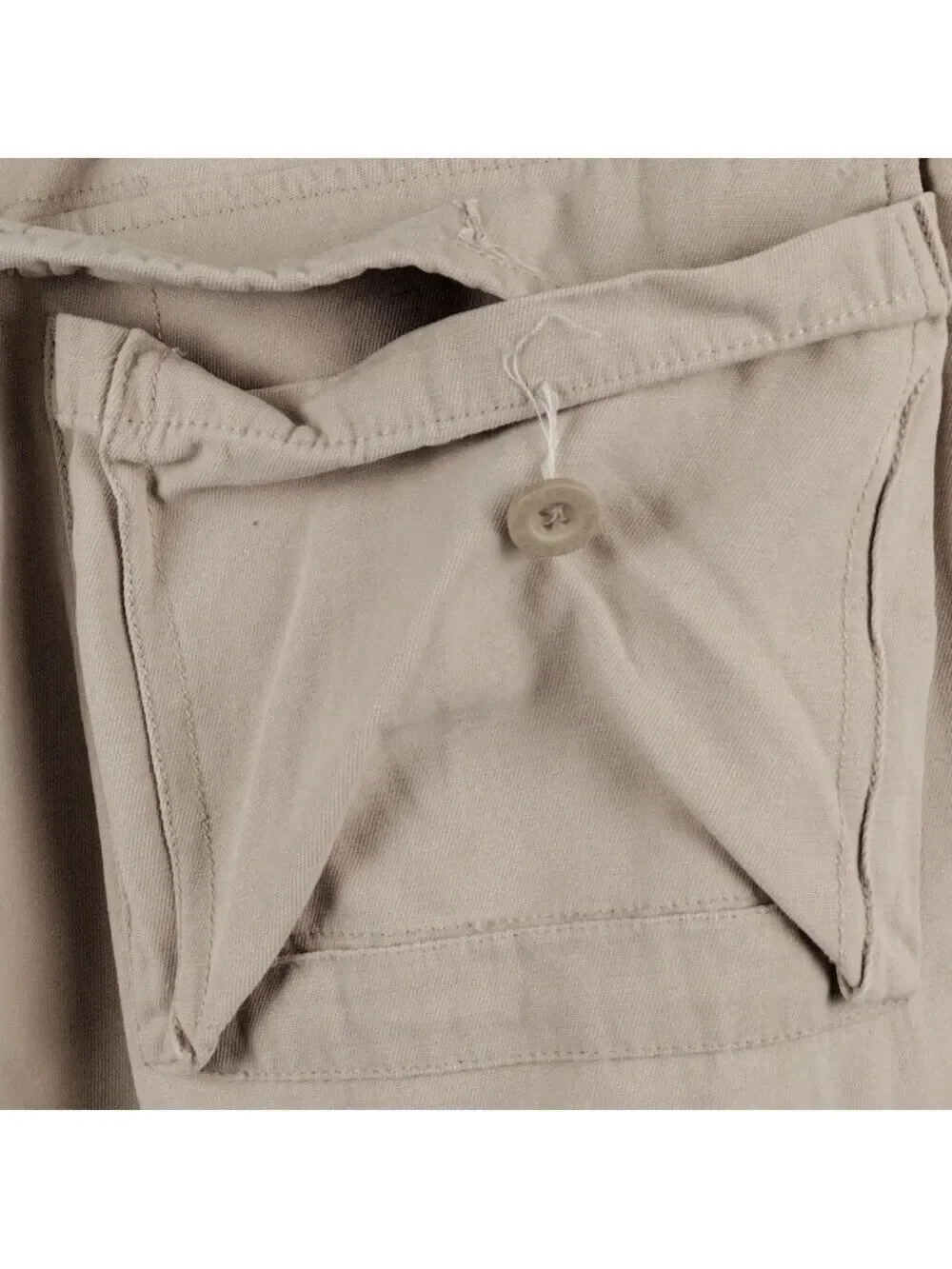Swiss Cross Tan High Waist Eight Pocket Zipper Front Closure Cargo Shorts